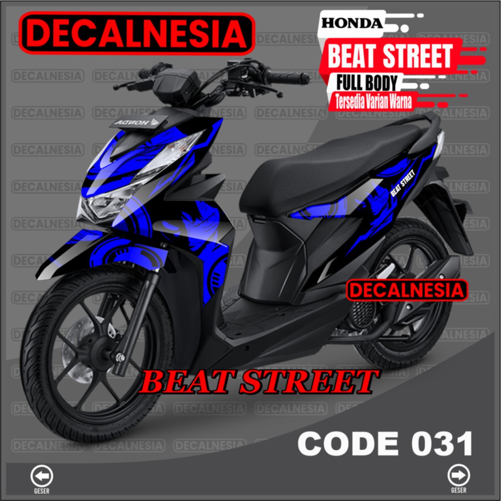 Decal Stiker Beat Street New Full Body 2021 2021 2023 Sticker Motor Honda Variasi Aksesoris Dekal 2022 C31