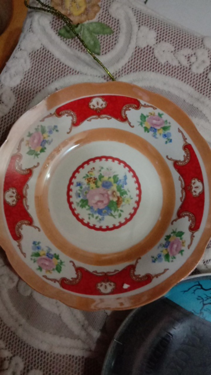 Piring Cantik / Piring Makan Sango 8inch Keramik Motif Rose