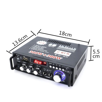 【siap】BT-298A 300+300W Ampli Amplifier Bluetooth Audio Karaoke Home Theater Bluetooth EQ Audio Amplifier Karaoke Home Theater FM Radio 600W