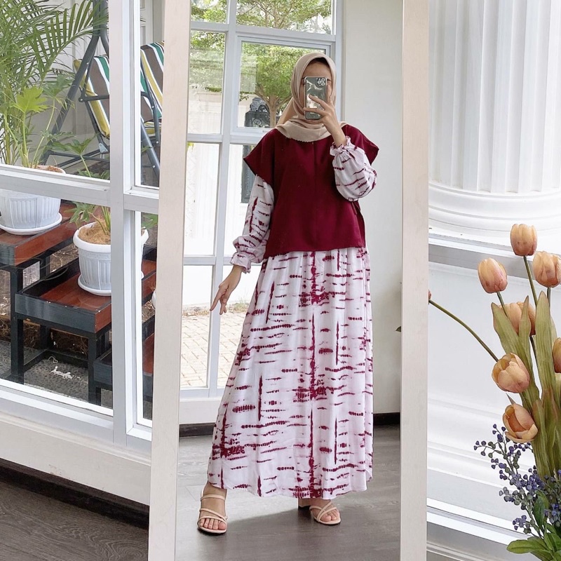 AMALIN MAXI -+ (ld 102 pjg 130) - Gamis Busui Dress Tie Dye