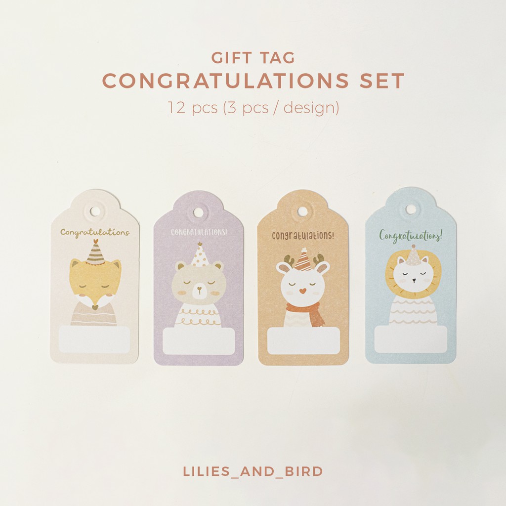 

Gift Tag Set | Congratulations Series