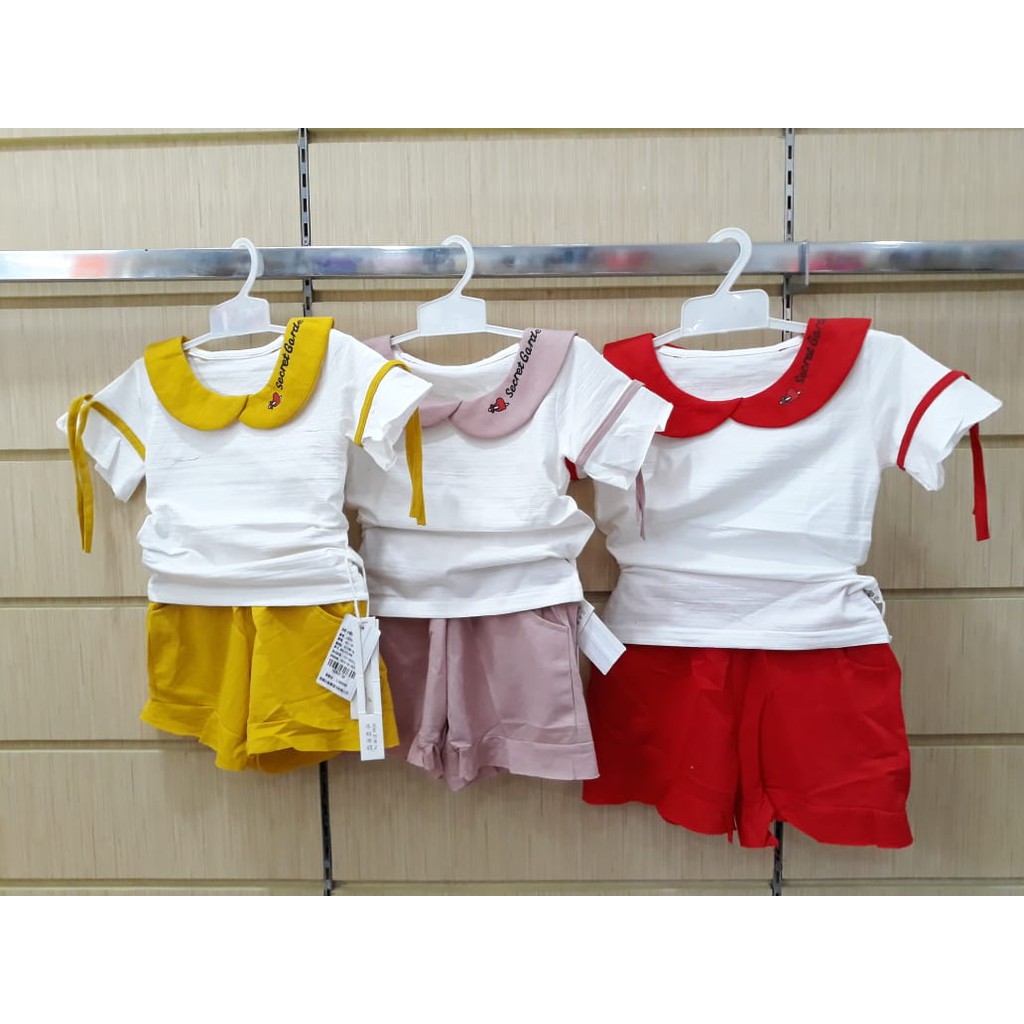 Set Fashion  Baju  Setelan Anak  Perempuan  Mix Kerah Secret 