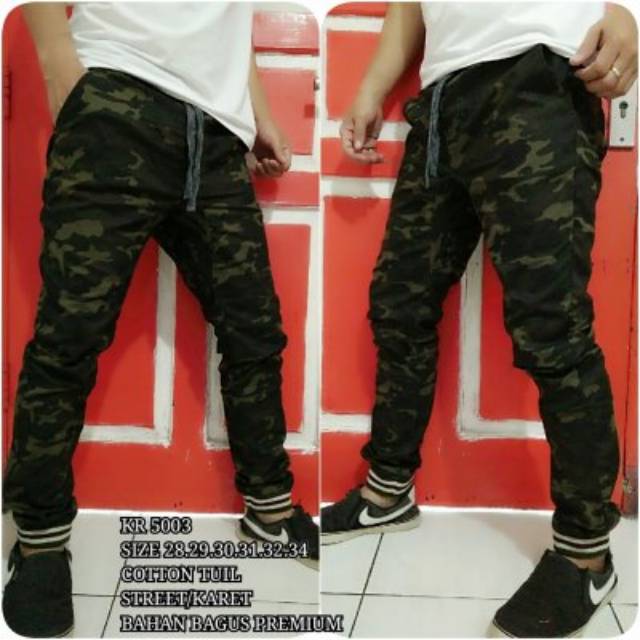 CELANA PANJANG JOGER PRIA MOTIF ARMY 5003