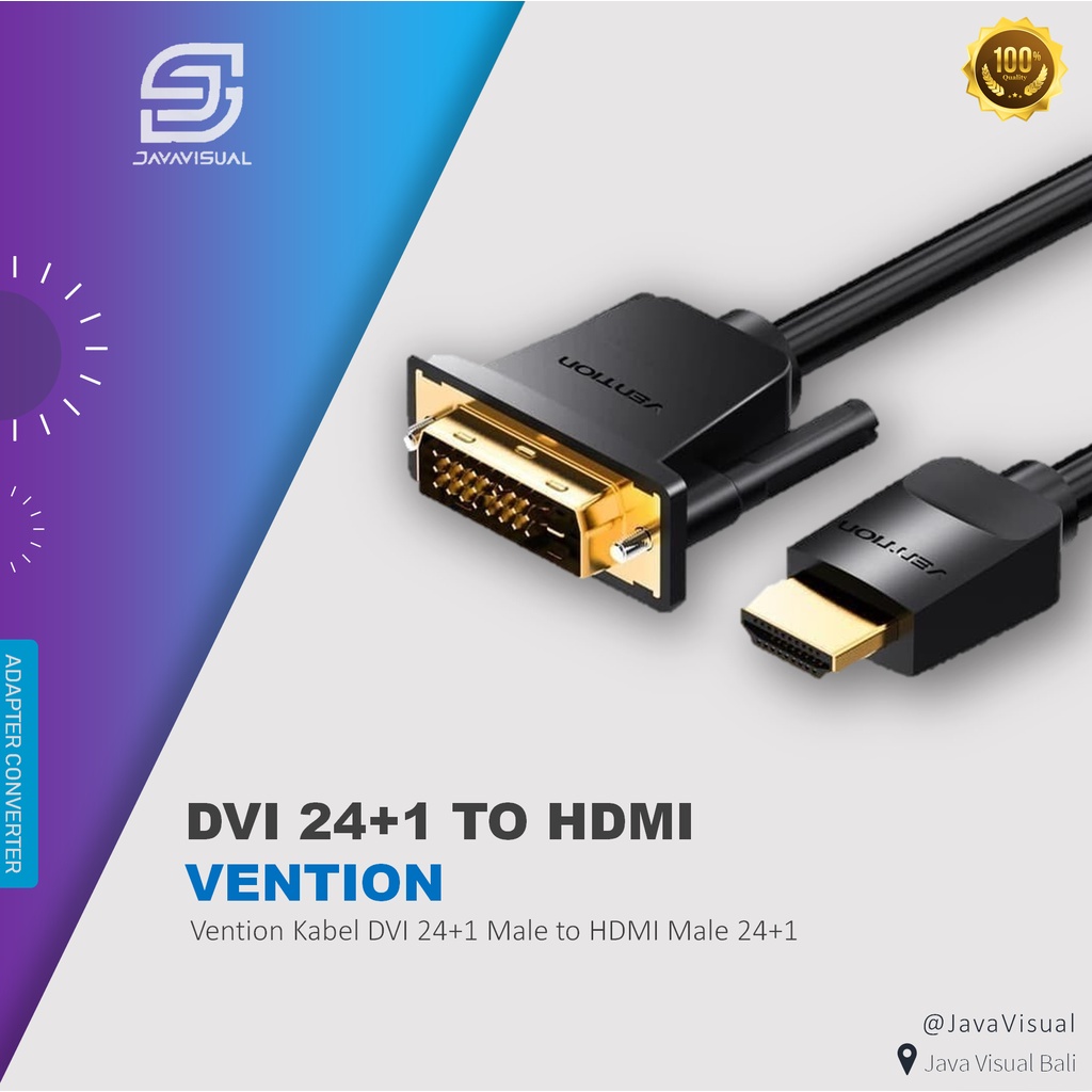 [JaVis] KABEL HDMI TO DVI 24+1 1.5M VENTION
