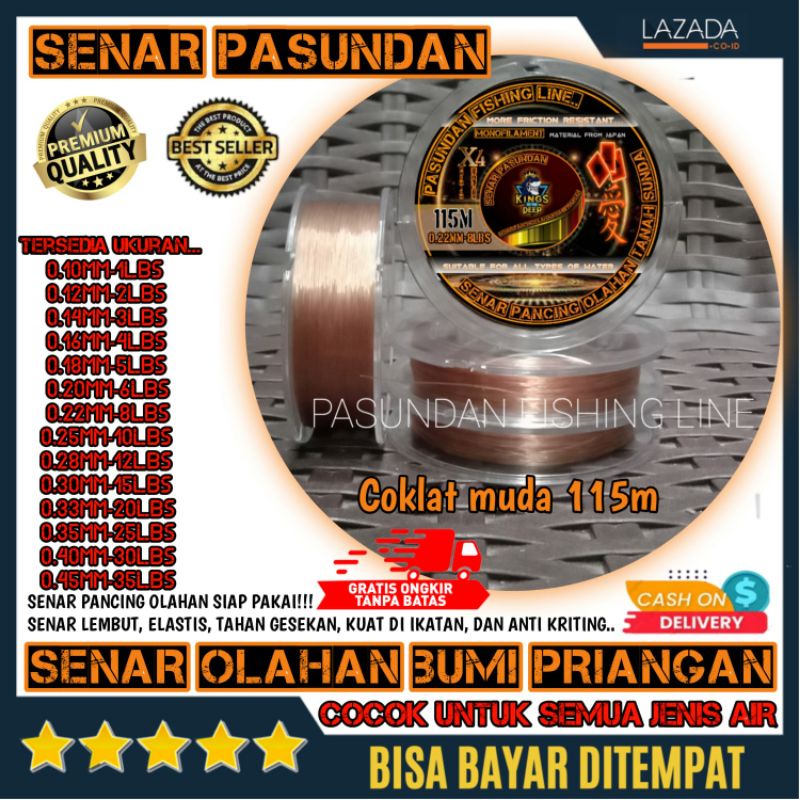 senar pancing Pasundan line,senar pancing tidak keriting,senar pancing mudah tenggelam,senar pancing