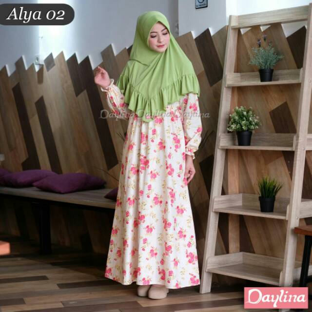 Daylina gamis polos alya dress