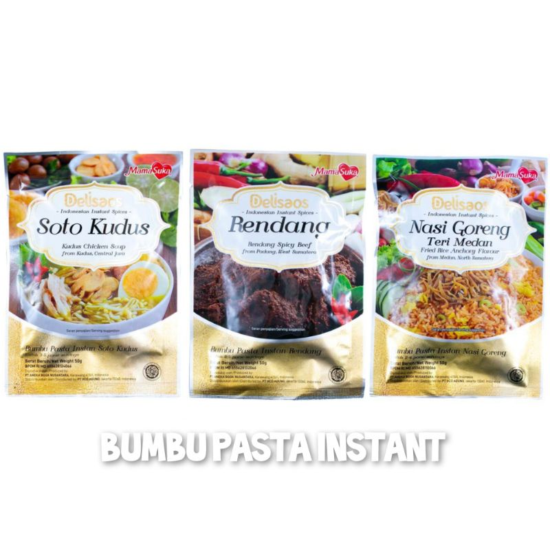 

MamaSuka DELISAOS Indonesian Instant Spices 50gr - Bumbu Pasta Instant MamaSuka DELISAOS