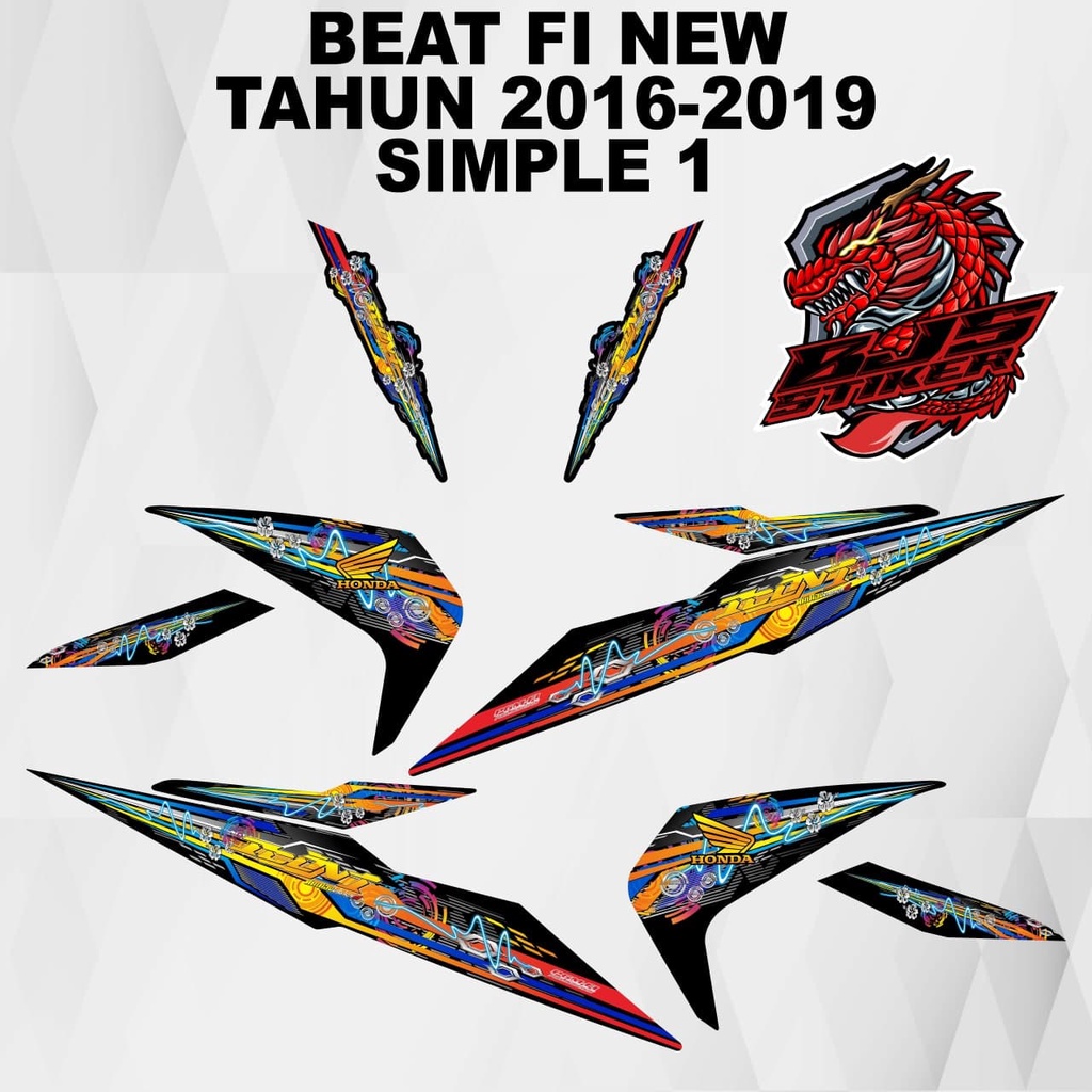 Striping BEAT FI NEW - Stiker Decal BEAT FI NEW ESP/STRET 2016-2019 SIMPLE 1