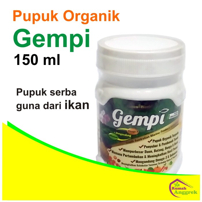 Pupuk Ikan Gempi 150 ml Fish Emulsion organik bibit benih bunga anggrek omega 3