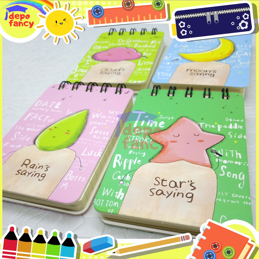 

Memo Spiral A7 / Note / Memo Mini / Agenda Mini / Diary / Buku Catatan XQ100-6755 (12x8x1.5 cm)