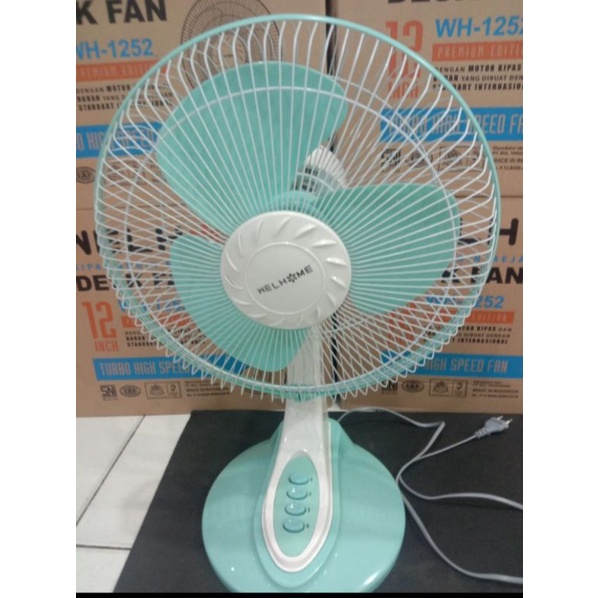 Kipas Angin Meja / Desk Fan WELHOME WH-1251 / WH-1252 2in 1 Meja&amp;Dinding