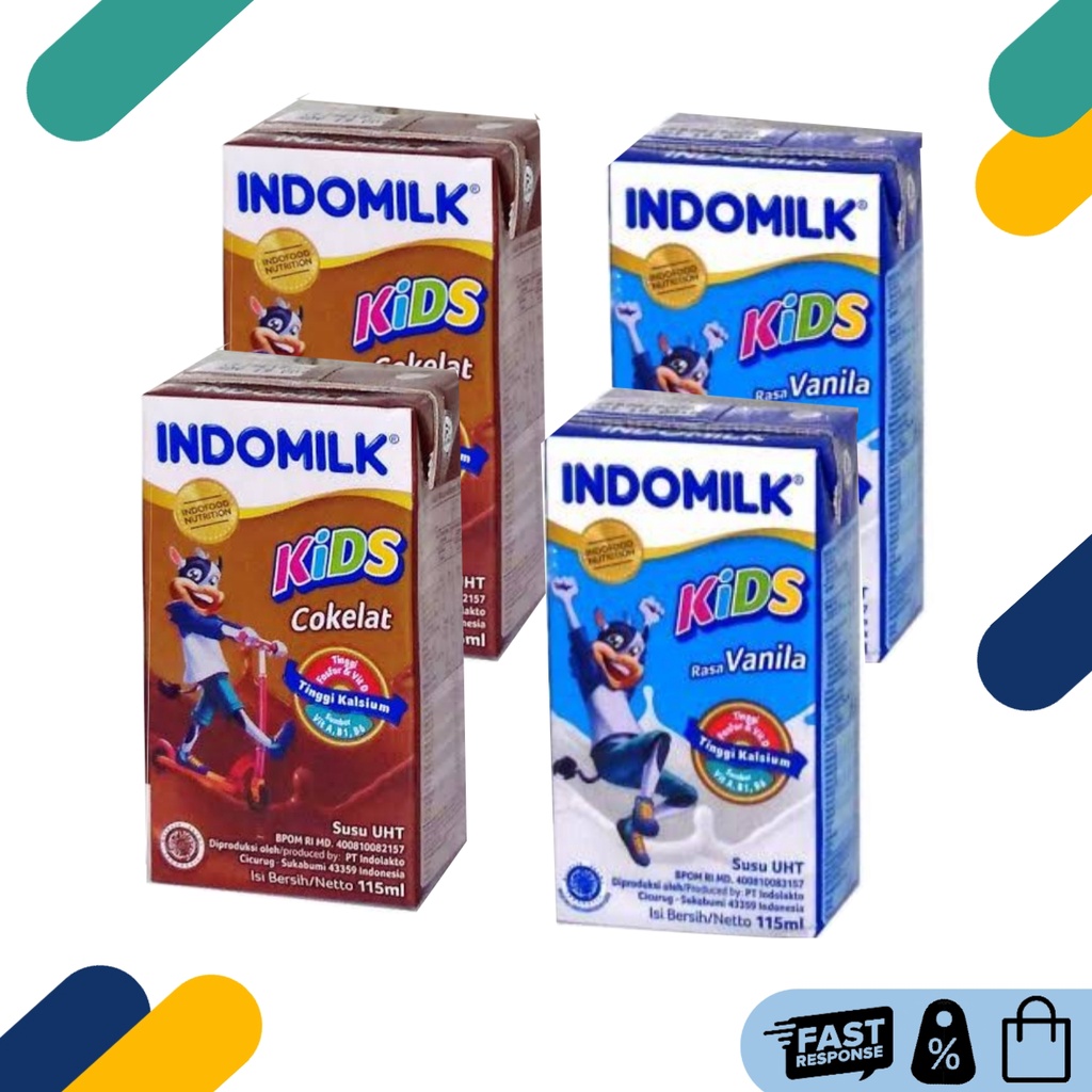 

Susu Indomilk Kids UHT Kotak Rasa Coklat, Strawberry dan Vanila