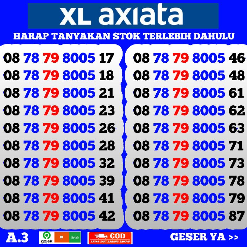 XL Cantik - Nomor Cantik XL - Kartu Perdana Cantik XL - Kartu XL Cantik