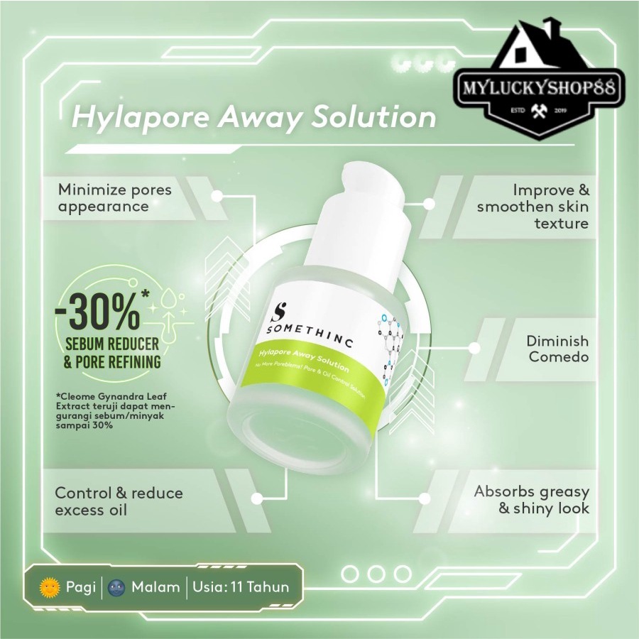 Somethinc Hylapore Away Solution Face Serum Wajah 20ml 20 ml