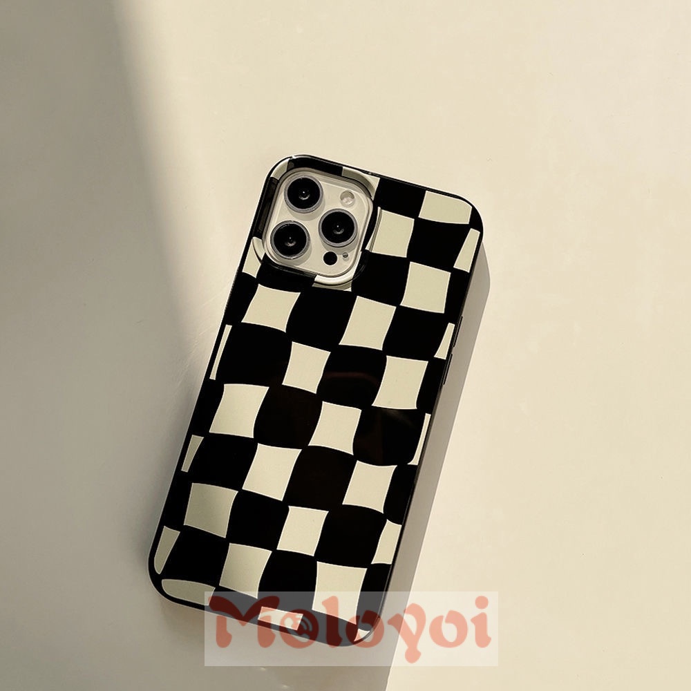 Soft Case Pelindung Lensa Bahan TPU Warna Hitam Dan Putih Untuk IPhone 7 8 Plus XR 11 13 12 Pro Max X XS Max SE 2020