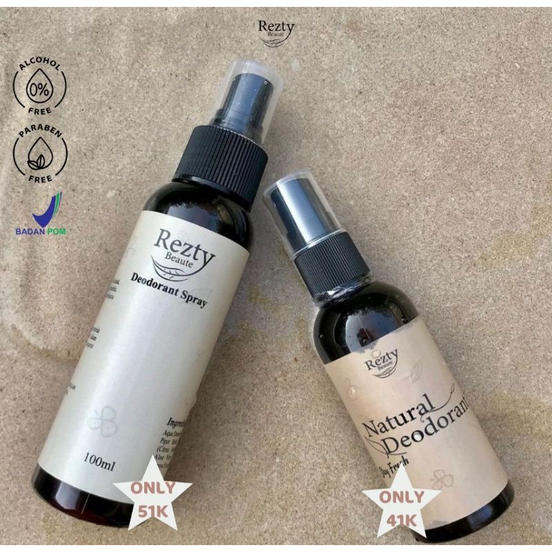 NATURAL DEODORANT SPRAY "REZTY DEODORANT" BPOM