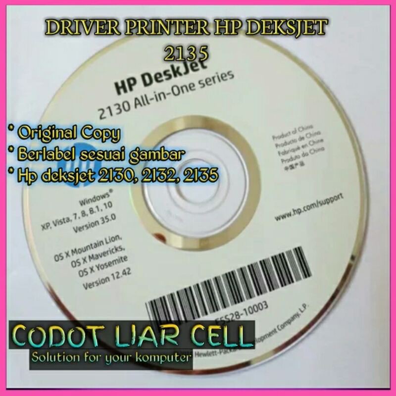 CD DRIVER PRINTER HP 2130 - 2135 all in one