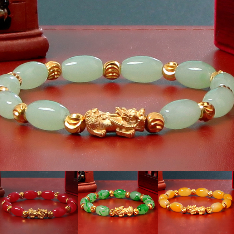 Lucky Women Jade Pixiu Bracelet Gelang Tangan Giok Naga