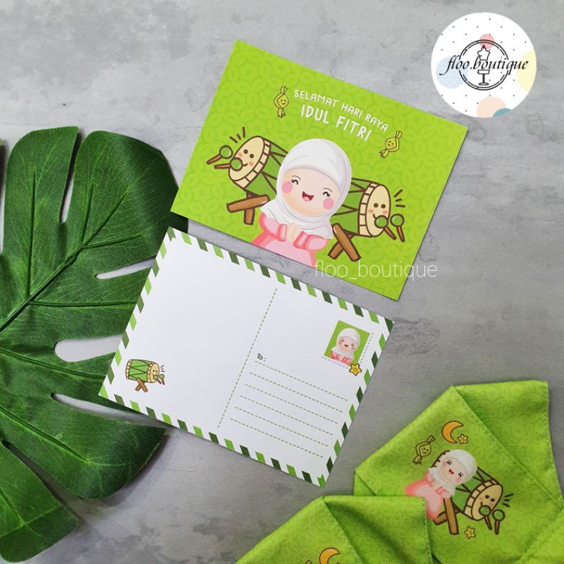 

GREETING CARD - KARTU UCAPAN LEBARAN SELAMAT IDUL FITRI BISA DITULIS PULPEN, KERTAS TEBAL 2 SISI