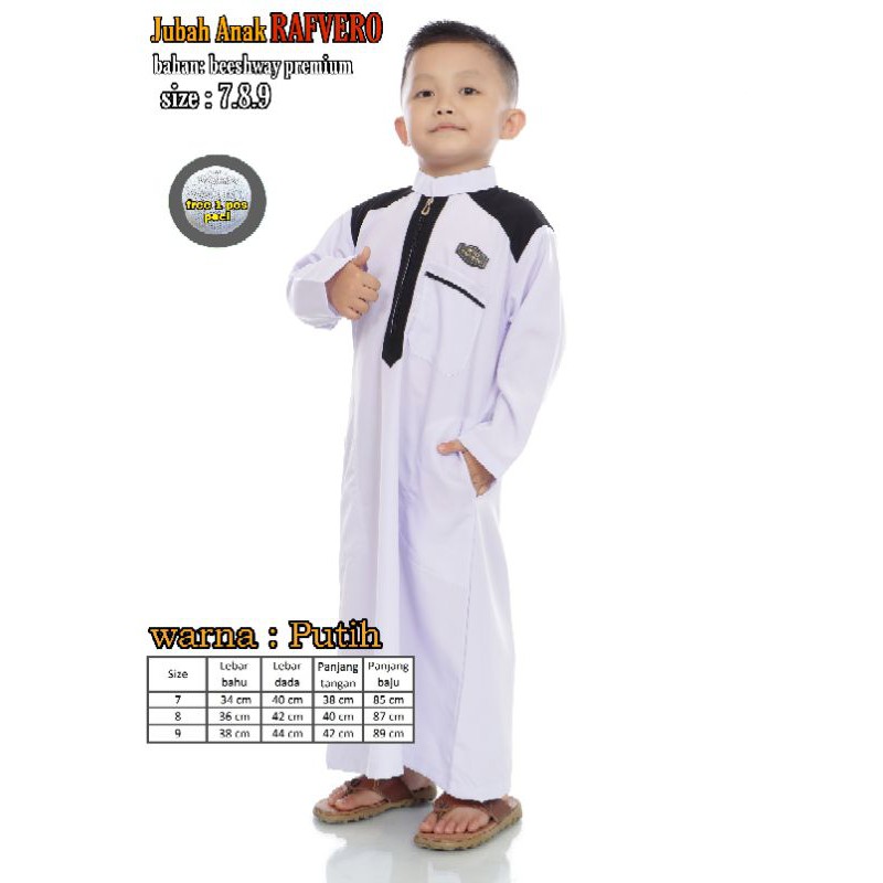 Jubah Anak Rafvero Usia 7 sampai 9 tahun - RAFVERO Original