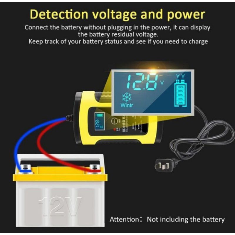 Cas Aki Mobil Otomatis Original Led Indikator Repair cas aki Lead Acid 12v 6a