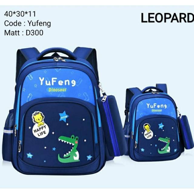 Backpack Ransel Anak Sekolah Happy Dino Back To Schooll Tas Murah Tas  2 In 1   Anak Laki Wanita