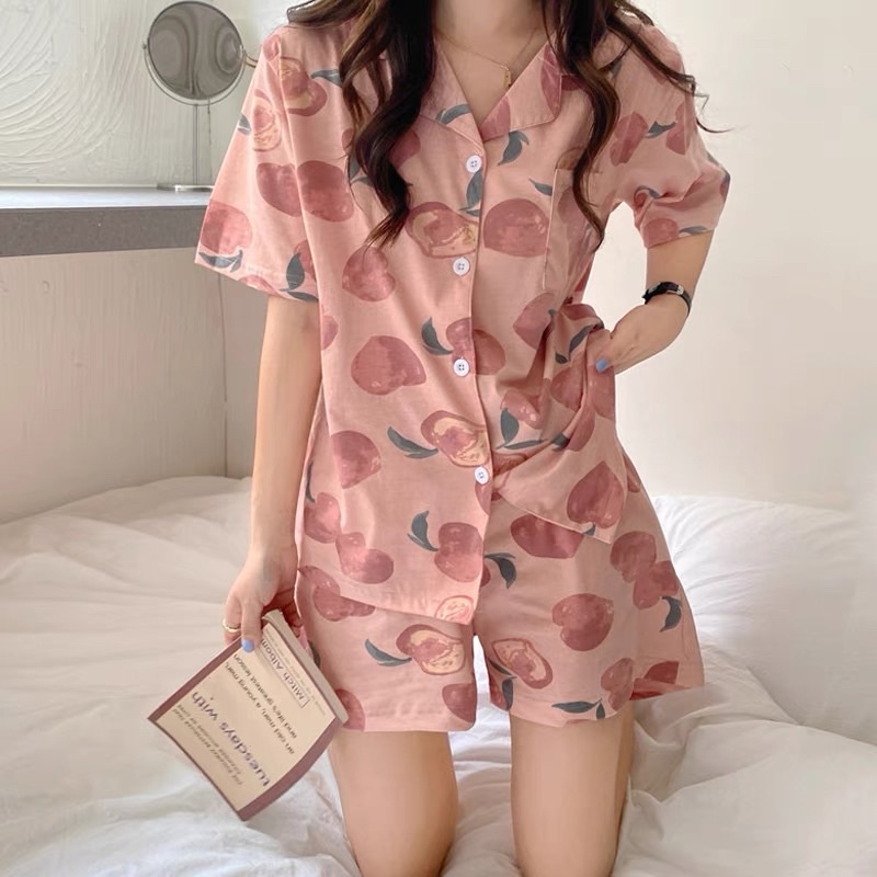 BAJU TIDUR WANITA DEWASA MOTIF KARTUN DISNEY LUCU / PREMIUM PIYAMA SET KEMEJA CP LENGAN PENDEK CELANA PANJANG IMPORT BANYAK MOTIF / PAKAIAN WANITA BAJU TIDUR KATUN IMPORT / CUTE SLEEPWEAR WINNIE / SET BAJU TIDUR PIYAMA IMPORT CUTE ESTETIK / PAJAMAS CEWEK