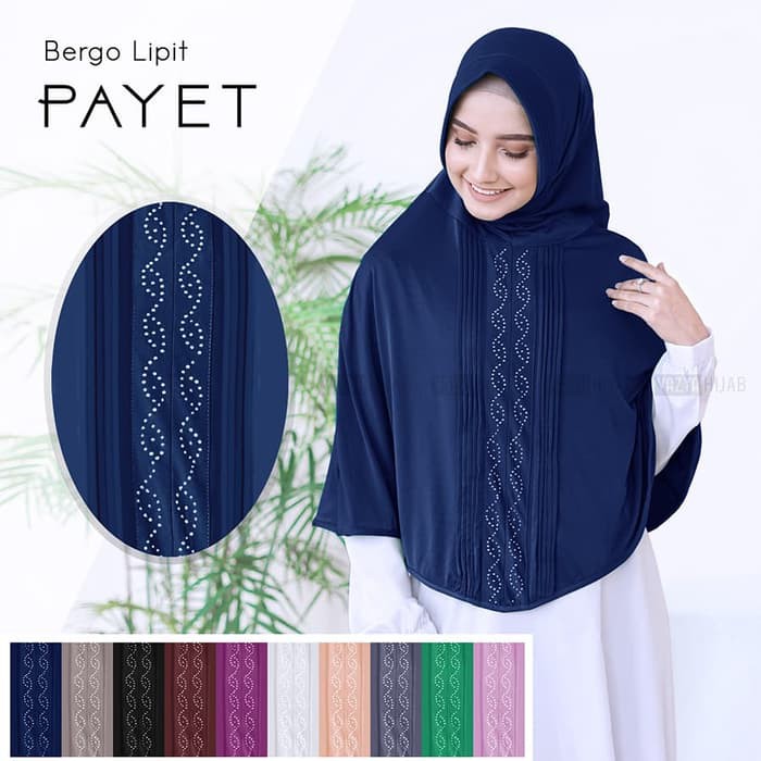 Jilbab Bergo Payet/ Khimar syari