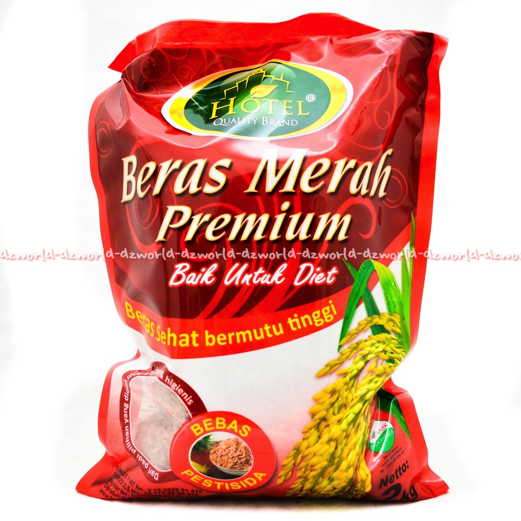 Hotel Beras Merah Mremium Merah 2kg Bebas Pestisida Beras Hotel Red Rice Beras Rendah Gula Diabetes