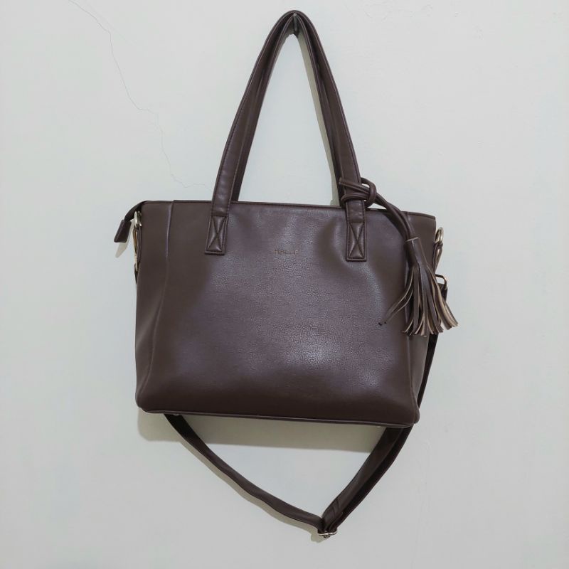 Preloved Clara Mini Lite Brown Your Kalle Bag (tas laptop kantor)