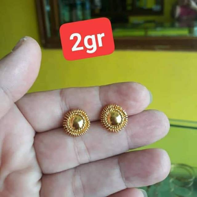 ANTING MATAHARI MAS ASLI 24 K KADAR 99,99% - MAS LONDON ASLI