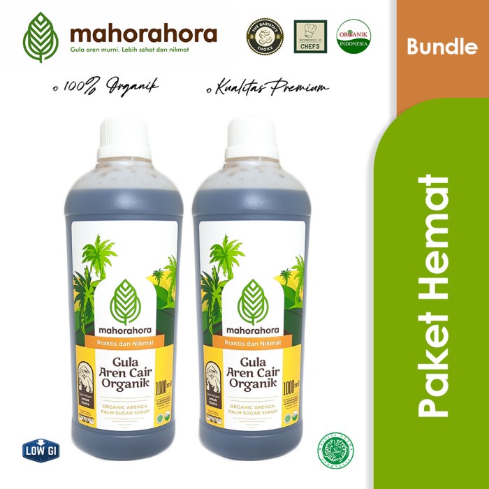 

PAKET HEMAT GULA AREN CAIR MAHORAHORA 1LITER
