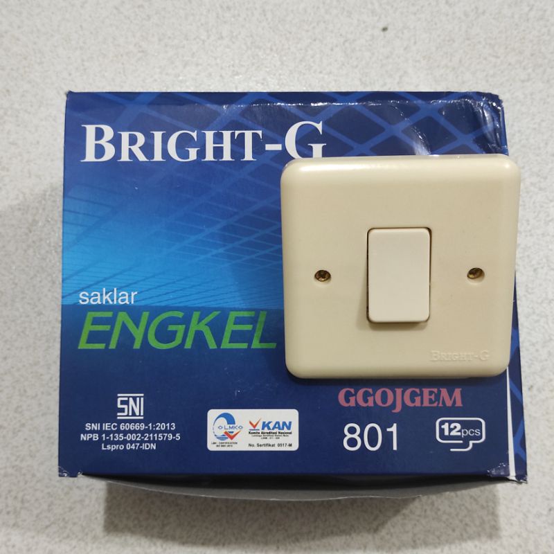 Saklar Engkel Tunggal Bright-G / Saklar Lampu BRIGHTG