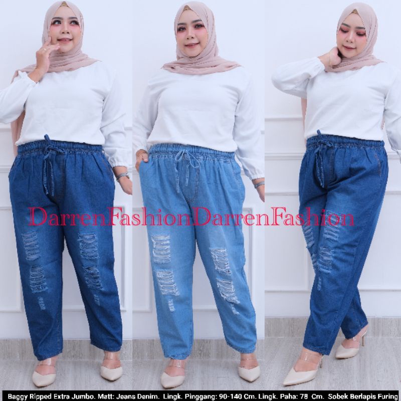 Celana Panjang Baggy Ripped Extra Jumbo