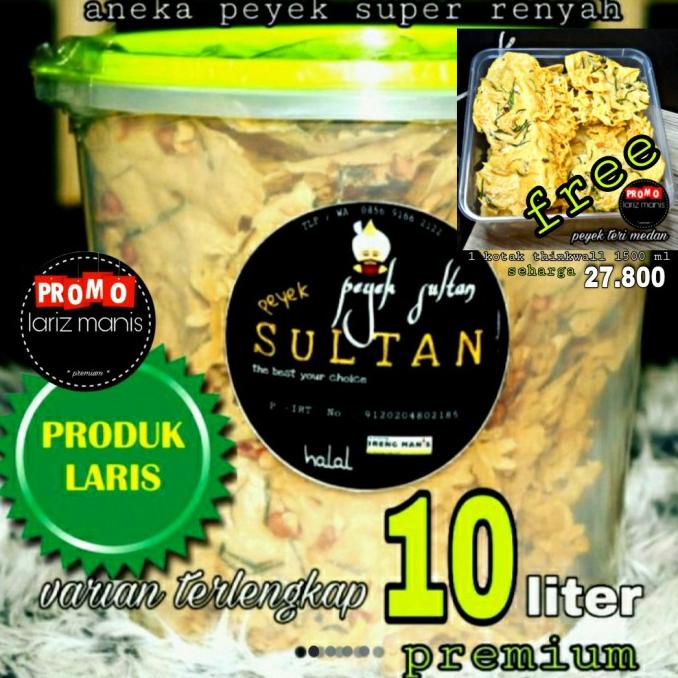 

aneka peyek renyah gurih harum premium toples 10liter - peyek cabe ---Terbaru---