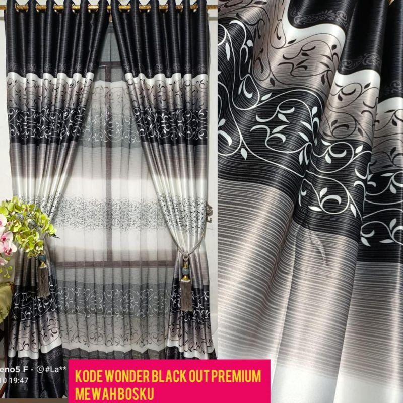 gorden blackout import motif abu hitam