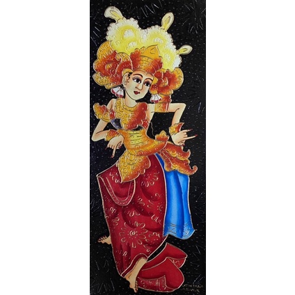 lukisan penari legong cili bali , ukuran 20 X 50