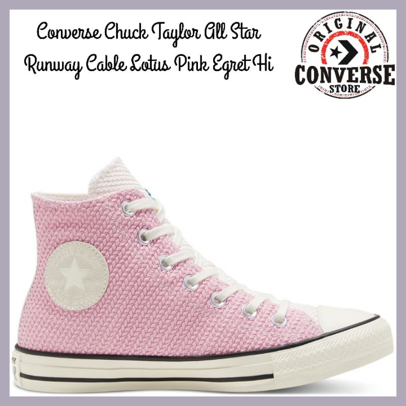 ORIGINAL CONVERSE CHUCK TAYLOR ALL STAR RUNWAY CABLE LOTUS PINK Hi 568664C WOMAN