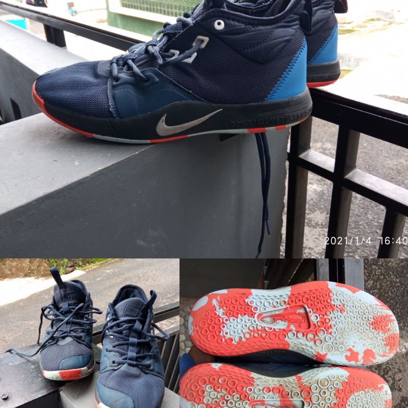 Sepatu basket second Nike Paul George 3 ukuran 42 tidak ada box
