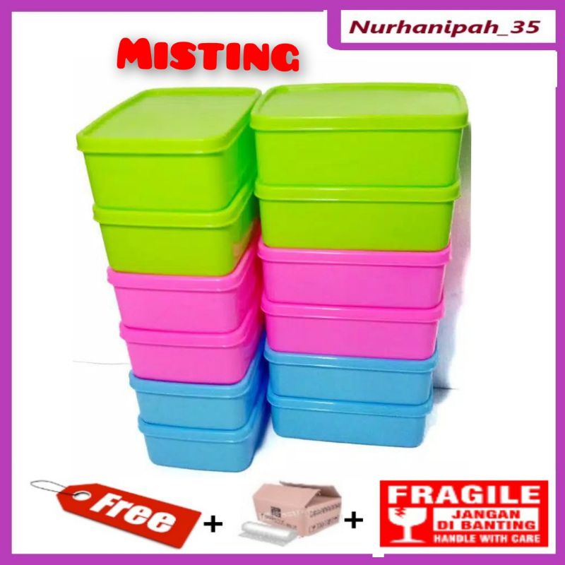 Misting Tupperware Toples Makan plastik 3 warna