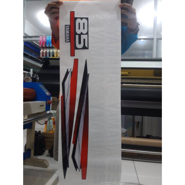 Sticker stiker mesin tempel YAMAHA ENDURO 85 PK UKURAN MESIN JUMBO
