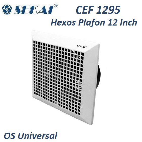 Sekai Exhaust Fan Plafon 12 Inch CEF 1295 - Heksos Hexos Ceiling 12inch Kipas Angin Dak Exaust