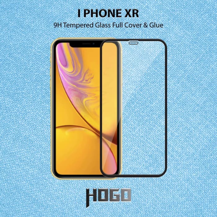 IPhone XR (IPhone 6.1) Tempered Glass HOGO Full Cover Glue