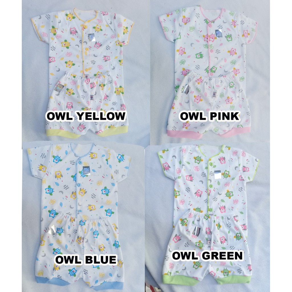 Setelan Bayi Newborn SET TOKUSEN Baju Bayi Kancing Pendek NB MOTIF setelan Kancing Tengah  &amp; Celana pendek