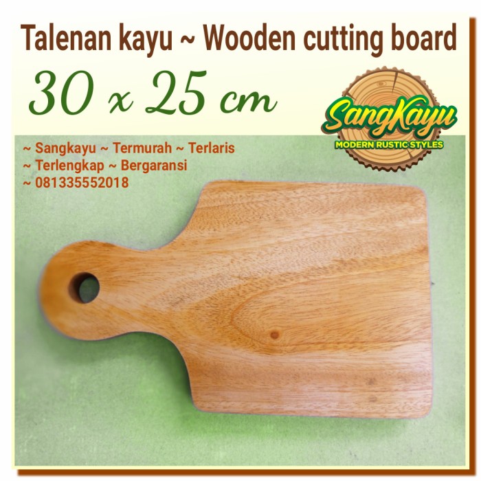 Talenan kayu besar 30x25 cm wooden cutting board Chopping board kayu