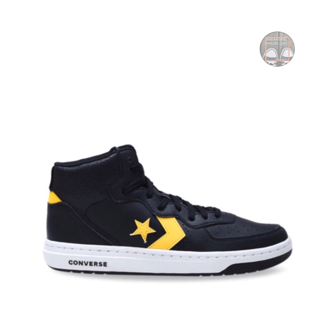 converse rival leather mid top