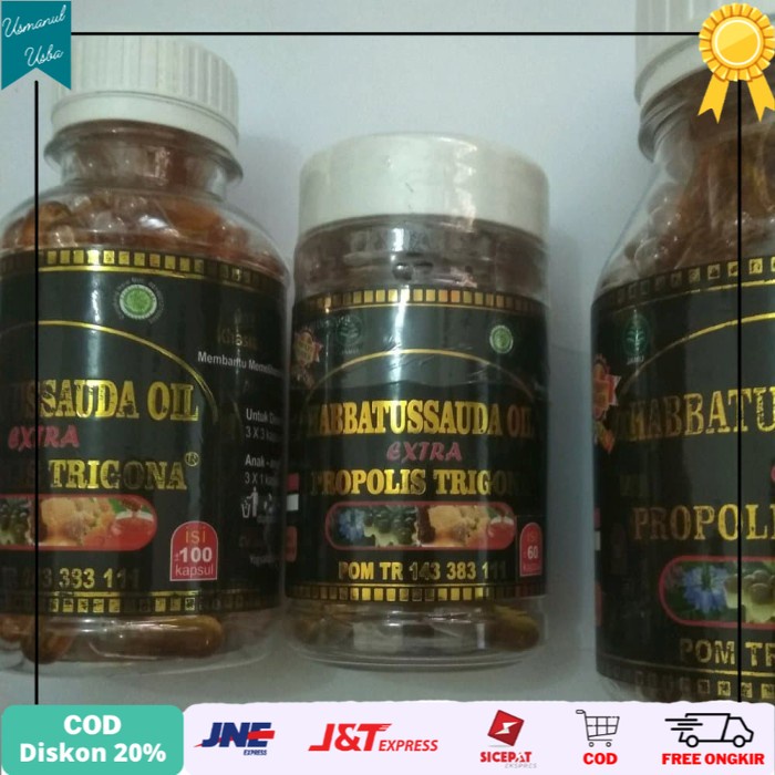 

◾COD◾ Habbatussauda Extra Propolis Trigona 200 Kapsul