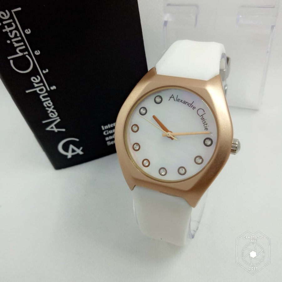 JAM TANGAN WANITA ALEXANDRE CHRISTIE 2702 / 2663 ORIGINAL TALI RUBBER