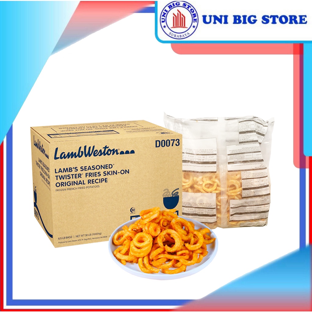 

Lamb Weston Kentang Goreng Twister Curly Potato French Fries 500 gr 1 kg 2 kg