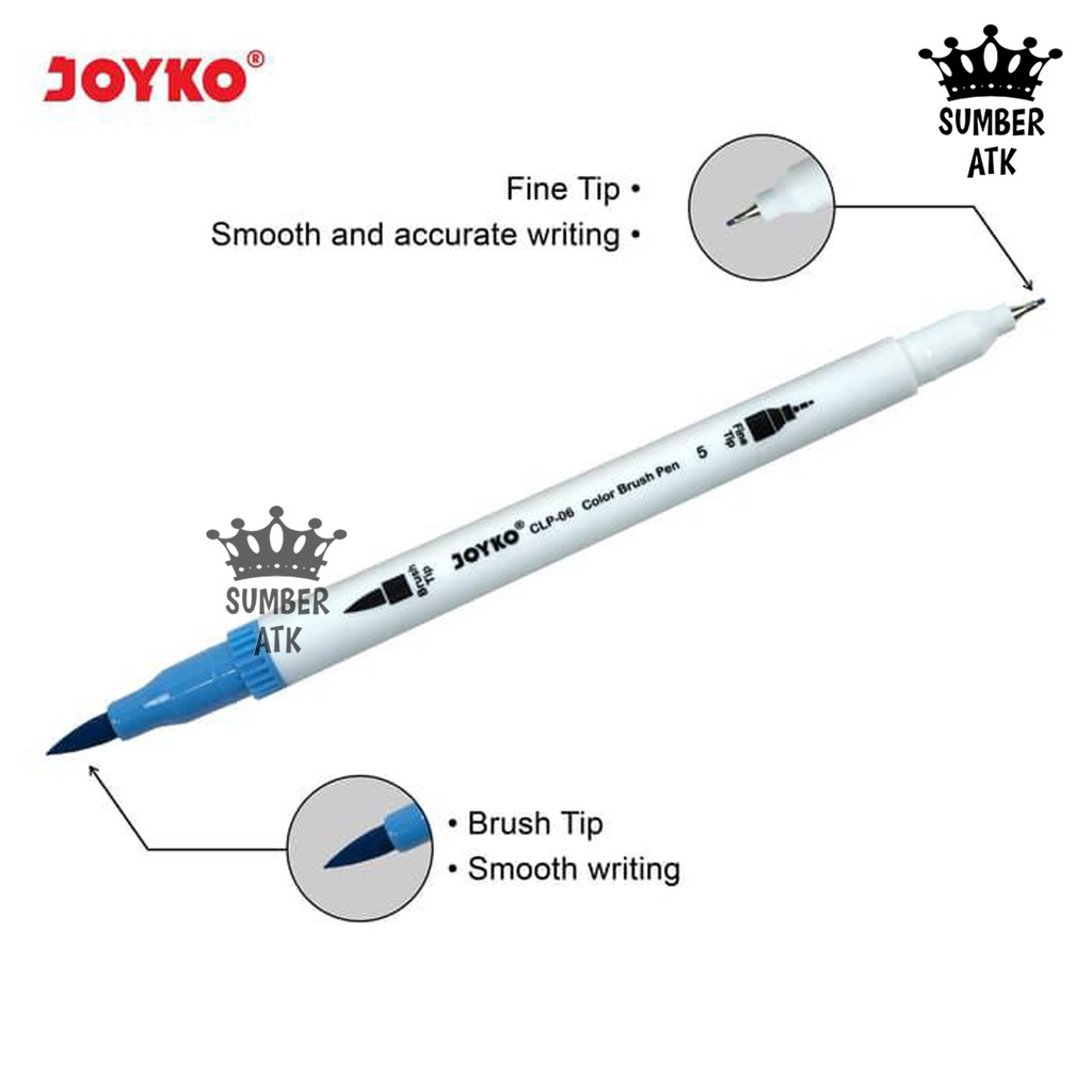 

RB Color Brush Pen / Pena Kuas Warna Joyko CLP-06 / 12 Warna / Color